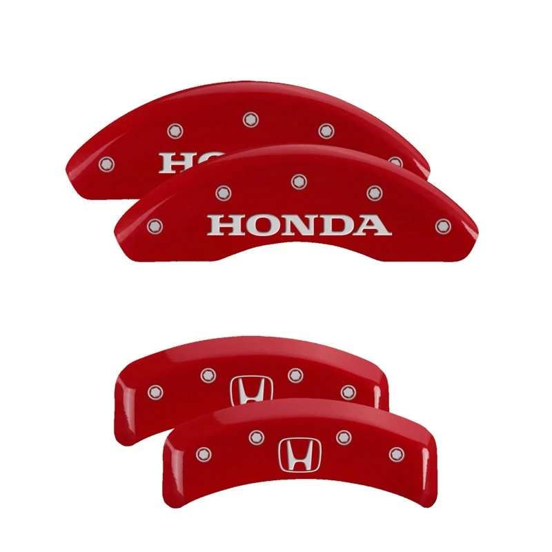 MGP 4 Bremse Caliper Abdeckungen Gravur Vorne Honda Gravur Hinten H Logo Rot Finish Silber Zeichen