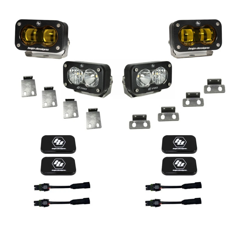 Baja Designs 21+ Ford Raptor / 22+ Bronco S2 SAE Pro Fog Pocket Light Kit
