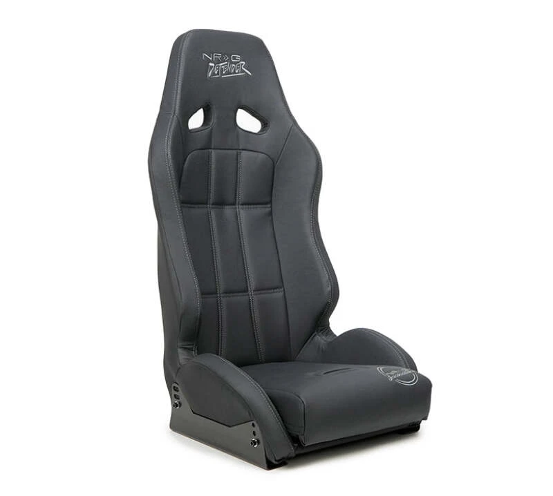 NRG Defender Water Resistant Steel Frame Suspension Seat Schwarz mit Schwarzem Rand & Gelber Stickerei