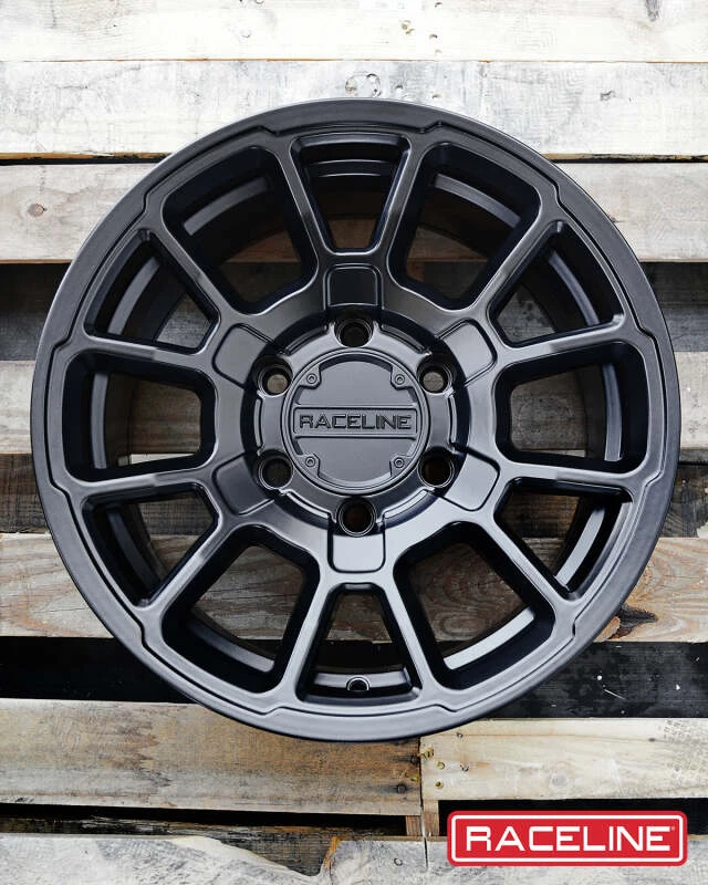 Raceline 950B Gauge 17x8.5in / 6x139.7 BP / 0mm Offset / 106.1mm Bore - Satin Black Wheel