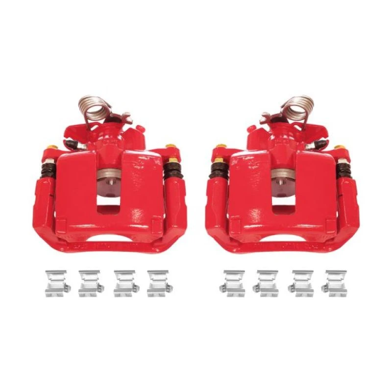 powerstop_S5466-679456a22b560 Power Stop 13-17 Ford Explorer Rear Red Calipers w/Brackets - Pair