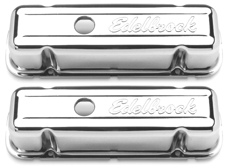 Edelbrock Ventildeckel Signature Series Buick 1977 und später 3,8L und 4,1L V6 Chrom
