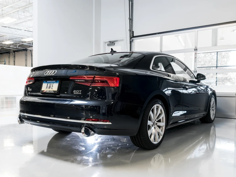 AWE Tuning Audi B9 A5 Touring Edition Auspuff Dual Outlet - Chrome Silber Tips (Inkl. DP)