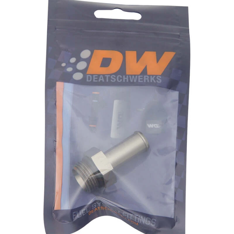 DeatschWerks 8AN ORB-Männlich auf 1/2 Zoll Barb Fitting (Einzel-Barb - Inkl. O-Ring)