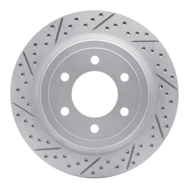 DFC 18-21 Ford F-150 4WD Rear Left Drilled & Slotted Geoperformance Rotor