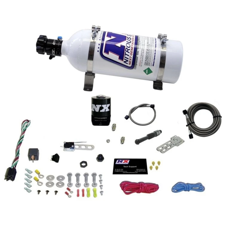 Nitrous Express Trockenes EFI-Einzeldüsen-Nitrous-Kit (35-150PS) mit 5lb-Flasche
