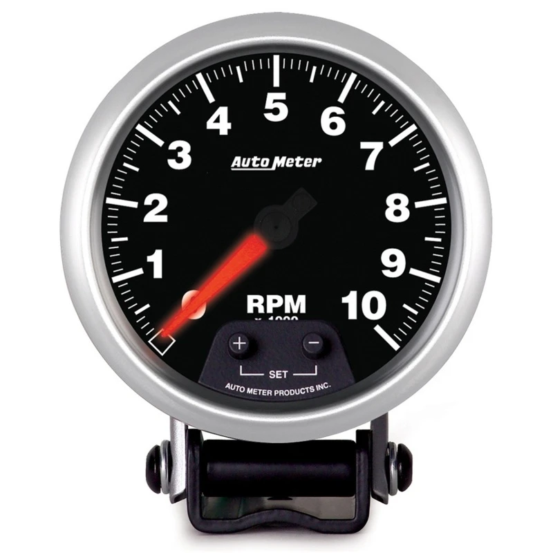 Autometer Elite Street Progressive Shift Light 3-3/8 Zoll Tachometer 0-10.000 U/min PED-Montage
