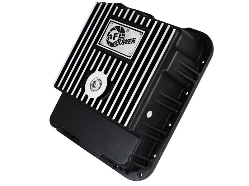 aFe Getriebe-Pfanne (Schwarz mit bearbeiteten Rippen) GM Trucks 99-16 (4L60-E/4L60E/4L65E/4L70E/4L75E)