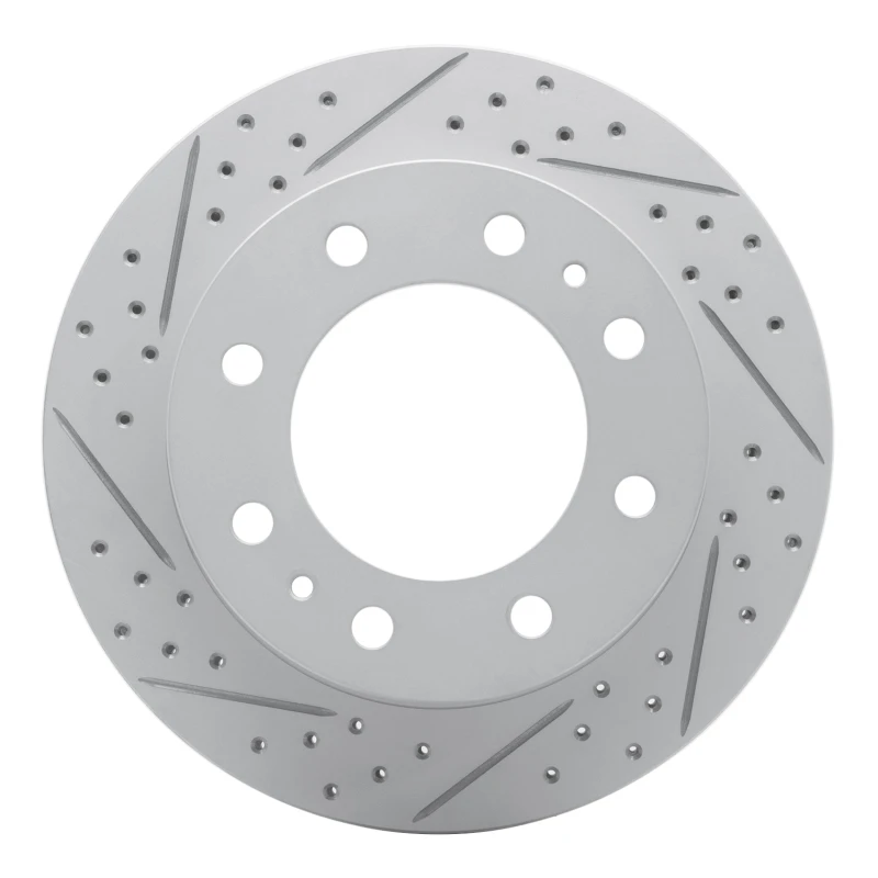 DFC 01-25 Chevrolet Silverado 3500 Front Left Drilled & Slotted Geoperformance Rotor
