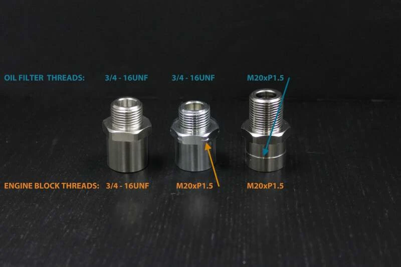GReddy O/C ADAPTER TYPE-E ENG: 3/4-16UNF FILT: 3/4-16UNF 12AN