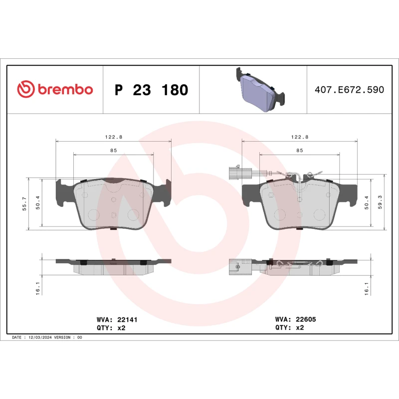 Brembo 18-21 Alfa Romeo Giulia/ Alfa Romeo Stelvio Hintere Low-Met Bremsbelag