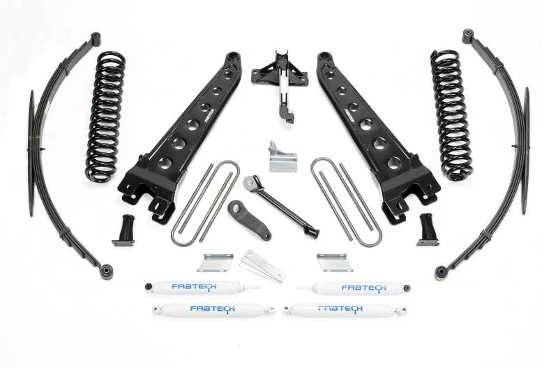 Fabtech 08-16 Ford F250/350 4WD 8-Zoll-Rad-Arm-System mit Spulen und hinteren Blattfedern und Leistungsstoßdämpfern