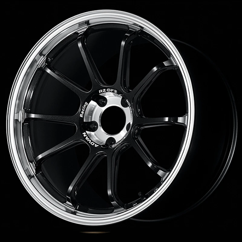 Advan RZ-DF2 19x10.5 / +45 Offset / 5x114.3 / 73mm Bore / Diamond Cut and Racing Titanium Black