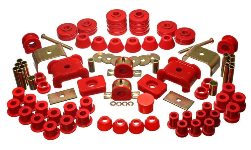 Energy Suspension 73-80 Chev/GMC 4WD mit Aftermarket-Vorderradaufhängungen Rot Hyper-Flex Master Bushing Set