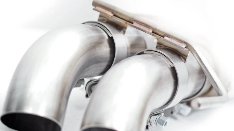 Stainless Works 2011-14 Ford F-150 Raptor Auspuff X-Rohr Resonator Dump vor der hinteren Achse