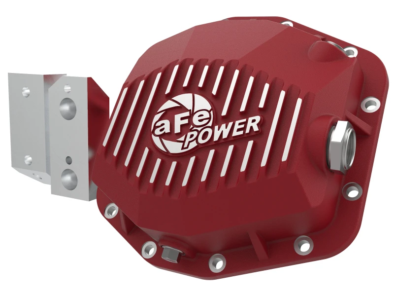 aFe 20-23 Jeep Gladiator JT (Dana M220) Pro Serie Hinterradantriebsdeckel Rot mit bearbeiteten Rippen