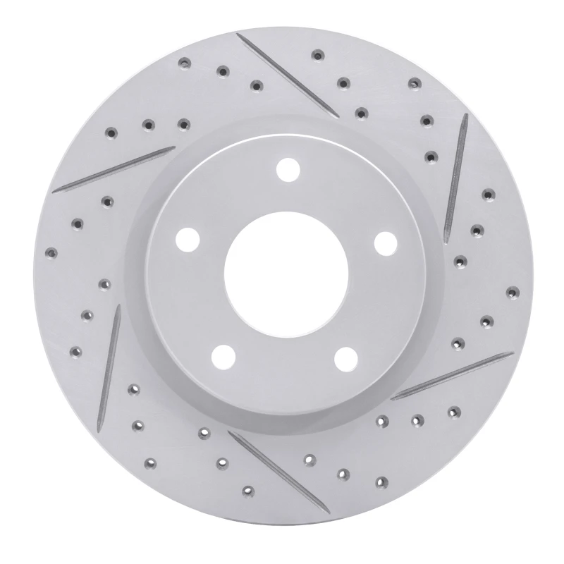 DFC 13-19 Nissan Sentra Front Right Drilled & Slotted Geoperformance Rotor