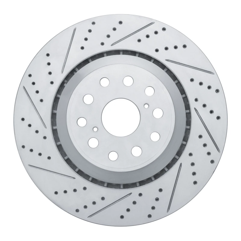 DFC 07-23 Lexus Ls460 Left Front Drilled & Slotted Geoperformance Rotor