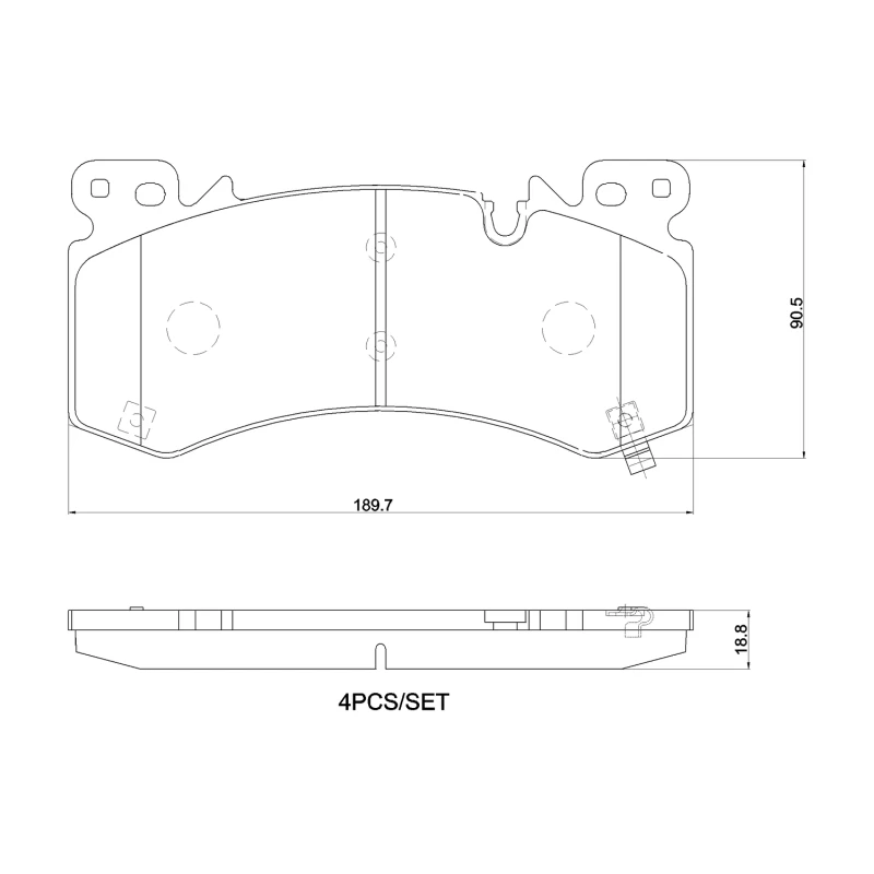 Brembo OE 21-24 Cadillac Escalade/Suburban/23-24 Chevy Silverado 1500 Ceramic Brake Pad - Front