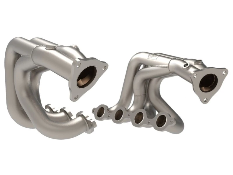 aFe Twisted 304SS Header 2020 Chevy Corvette (C8) 6.2L V8 - Titan-Keramik-Beschichtet