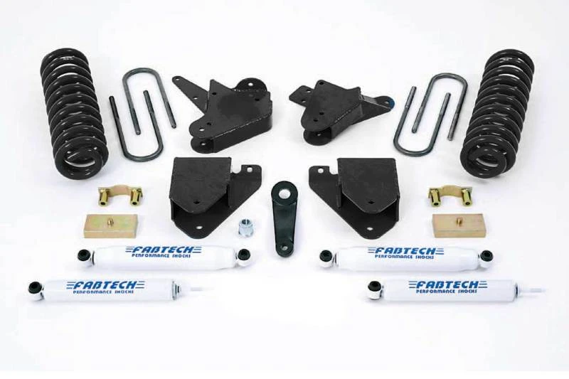 Fabtech 99-00 Ford F250/350 2WD mit 7,3L Diesel 6 Zoll Basic-System mit Perf.-Stoßdämpfern