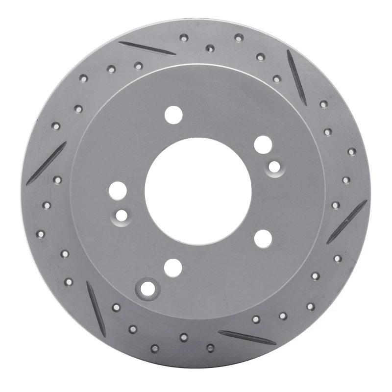 DFC 01-10 Hyundai Tucson Rear Right Drilled & Slotted Geoperformance Rotor