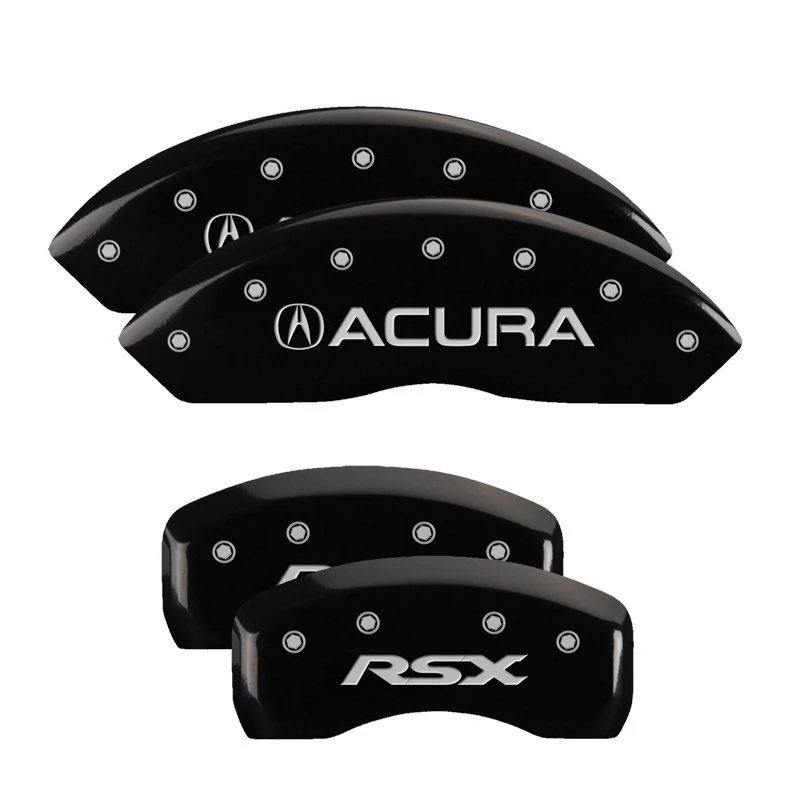 MGP 4 Bremse Caliper Abdeckungen Gravur Vorne Acura Gravur Hinten RSX Schwarz Finish Silber ch