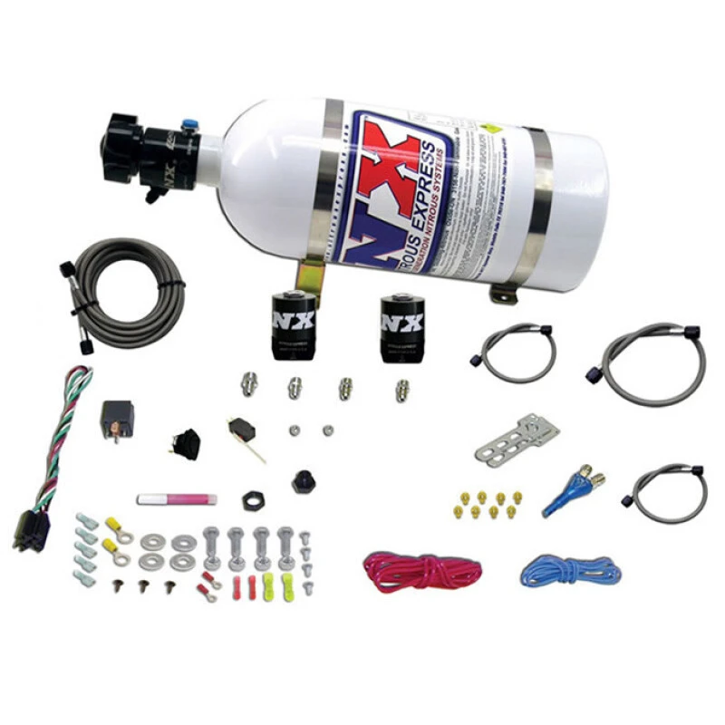 Nitrous Express Alle Dodge EFI Einzel-Düsen-Nitrous-Kit (35-150PS) mit 10lb-Flasche
