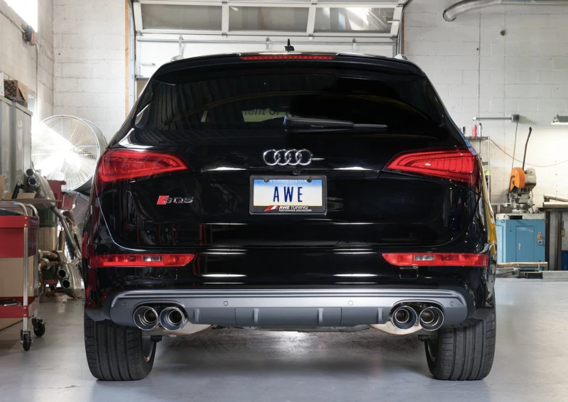 AWE Tuning Audi 8R SQ5 Touring Edition Auspuff - Vierfach-Ausgang Chrom-Silber-Tipps