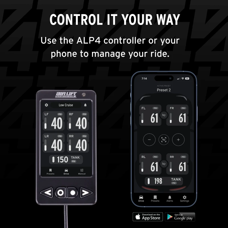 Air Lift ALP4 Upgrade Kit 1/4in Airline (No Tank/Compressor)