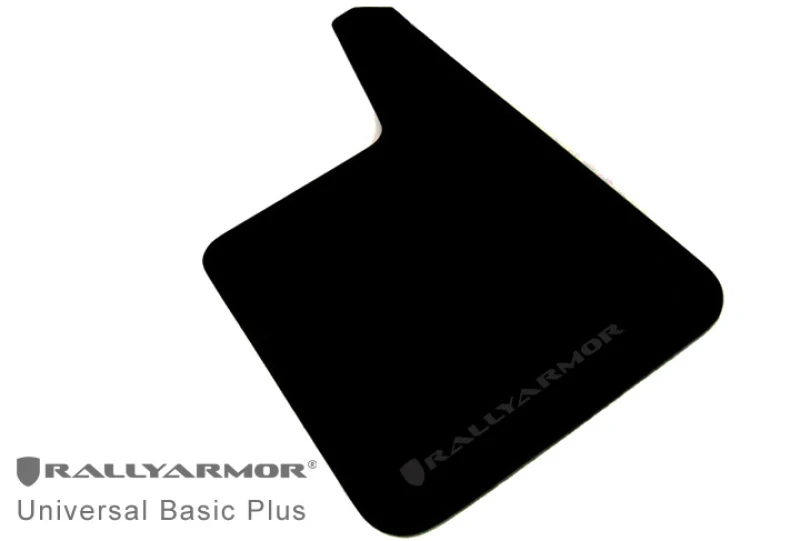 Rally Armor Universal Passform (Ohne Hardware) Basic Plus Schwarz Schmutzfänger mit schwarzem Logo