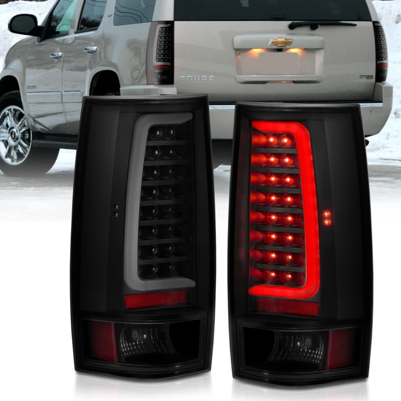 ANZO 2007-2014 Chevy Tahoe LED Rücklicht Plank Style Schwarz mit Rauchglas