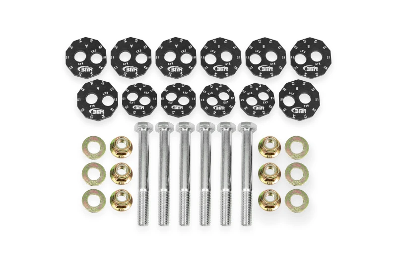 BMR 06-13 Chevrolet Corvette C6 Z06 / 09-13 ZR1 Camber Bolt Kit - Black Anodized