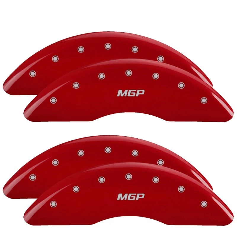 MGP 4 Bremssattel-Abdeckungen vorne und hinten 2019+ Ram 2500/3500 Rot Finish mit MGP Logo