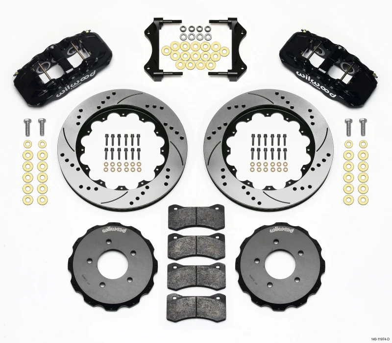 Wilwood AERO6 Vordere Bremse Kit 14.00 gebohrt 99-06 BMW E46