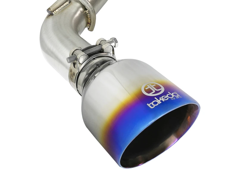 aFe POWER Takeda 2,5 Zoll 304 SS CB Auspuff mit Blue Flame Endrohren 17-19 Infiniti Q60 V6-3.0L (tt)