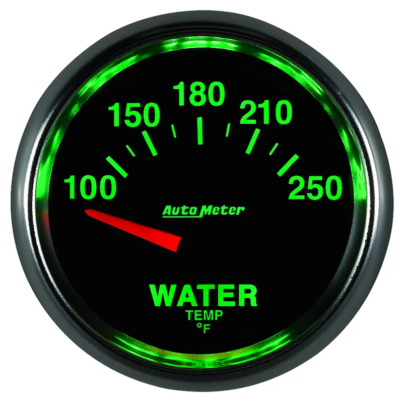 Autometer GS 52mm 100-250 Deg F Short Sweep Electronic Water Temperature Gauge