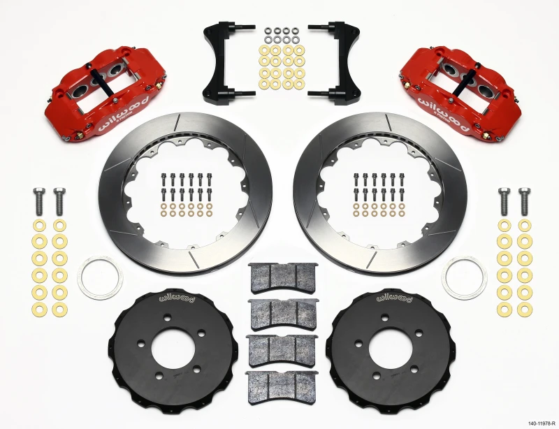 Wilwood Narrow Superlite 6R Vorderer Hut-Kit 12,88 Zoll Rot 2006- Honda Civic / CRZ