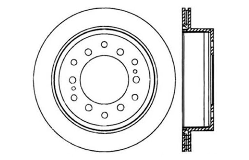 stoptech_128.44128L-6794e5367887f StopTech Power Slot 03-09 Toyota 4 Runner / 03-09 Lexus GX470 Drilled Left Rear Rotor