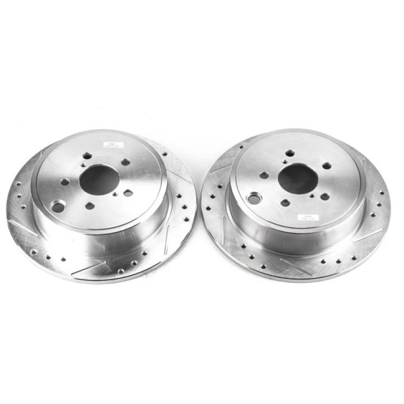 Power Stop Evolution Drilled & Slotted Rotors - Pair for 13-16 Subaru BRZ Rear