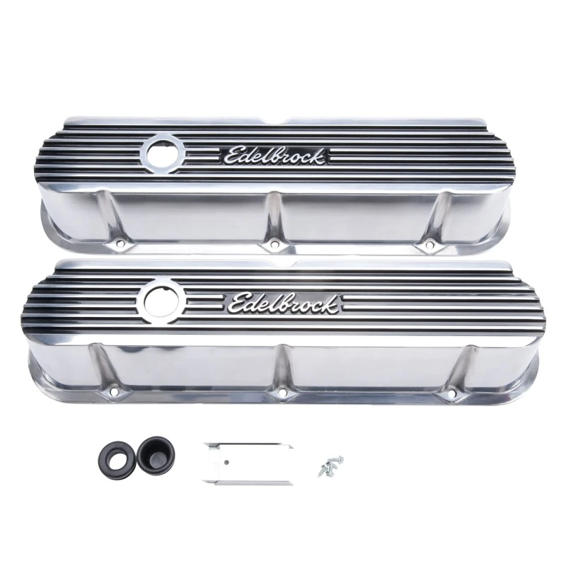 Edelbrock Ventildeckel Elite II Serie Ford 289-302-351W CI V8 Hoch Glanzpoliert
