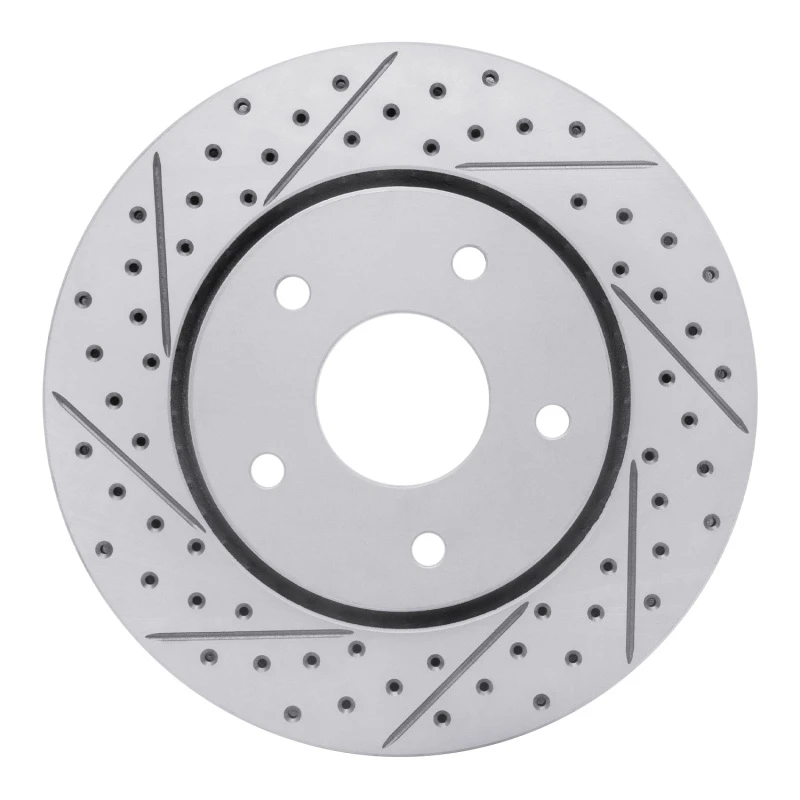 DFC 08-16 Chrysler Town & Country Front Left Drilled & Slotted Geoperformance Rotor