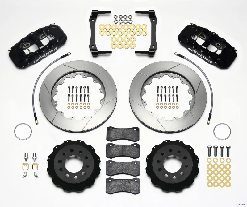 Wilwood AERO4 Hinterrad-Kit 14,25 Zoll 2014- Corvette C7 mit Leitungen