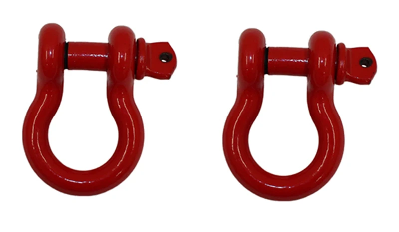 Fishbone Offroad D-Ring 3/4 Zoll Rot 2-teiliges Set