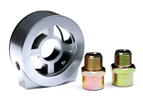BLOX Racing Ölfilterblock-Adapter Silber für Öldruck und Öltemperatur