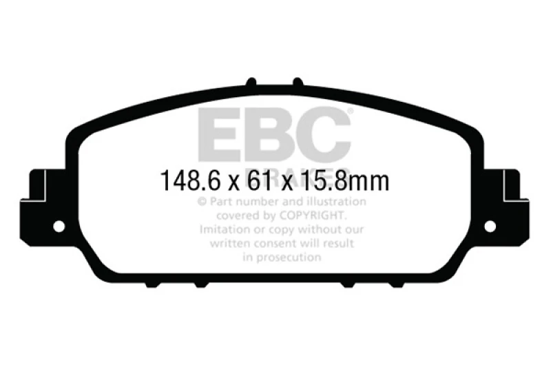 EBC 13+ Honda Accord Coupe 2.4 EX Greenstuff Front Brake Pads