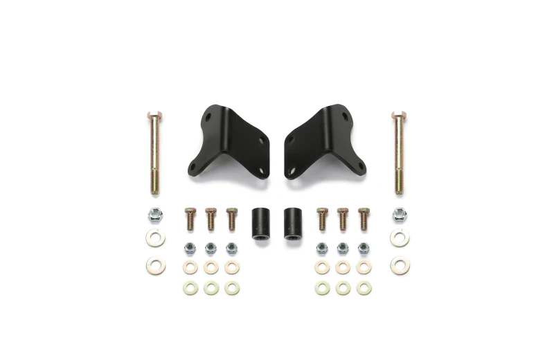 Fabtech 07-18 Jeep JK 4WD Front Lower Shock Mount Relocation Brackets