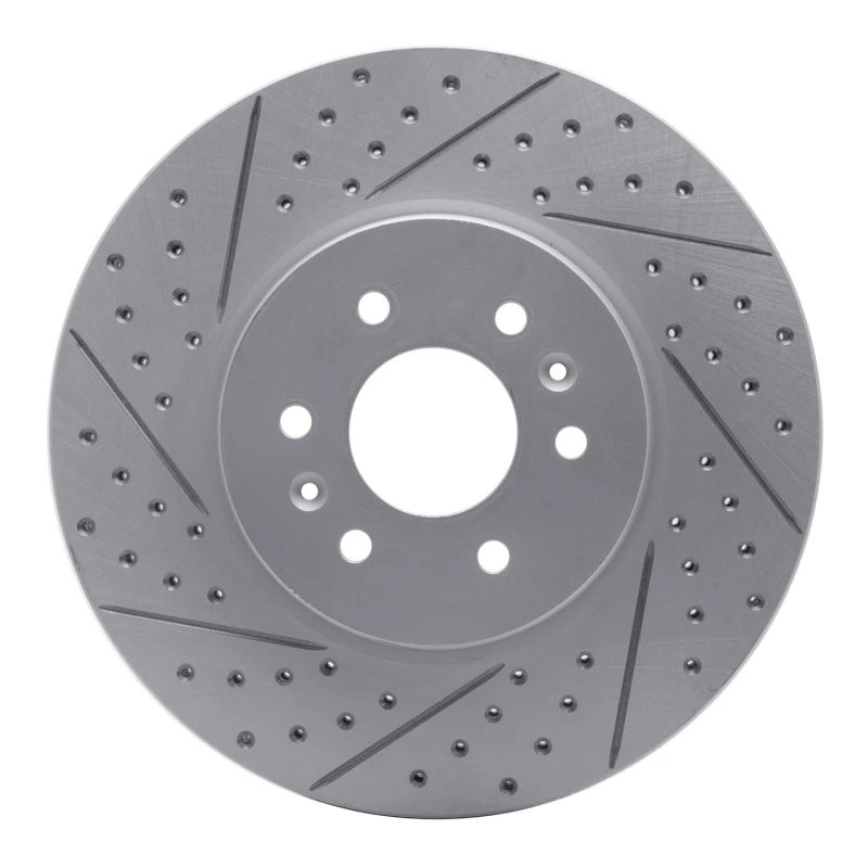 DFC 09-10 Kia Borrego Front Right Drilled & Slotted Geoperformance Rotor