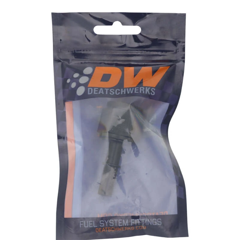 DeatschWerks 10AN Weibliche Flare-Swivel auf 3/8 Zoll männliche EFI Quick Disconnect - Anodisiert Matt Schwarz