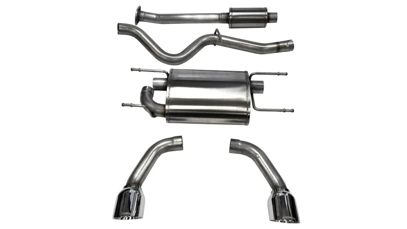Corsa Poliertes Sport Cat-Back Auspuffsystem für 2012-2020 Scion FRS / Subaru BRZ
